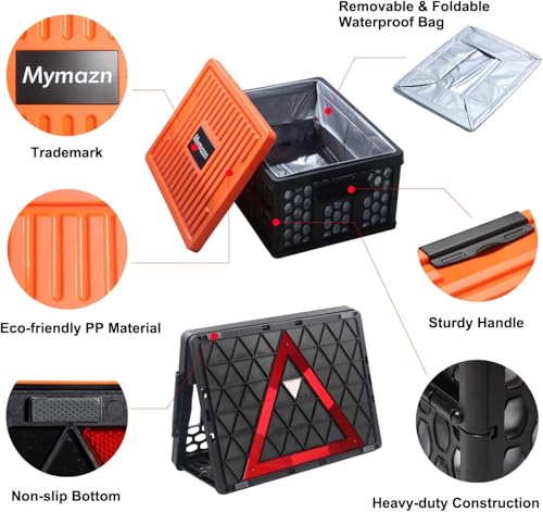 Mymazn Trunk Organizer Plastic for Car, Orange - Image 5