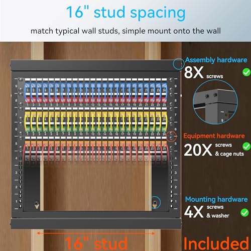 Server Rack Wall Mount 9U with Swing Open, Wall Moun | All Products - Image 5