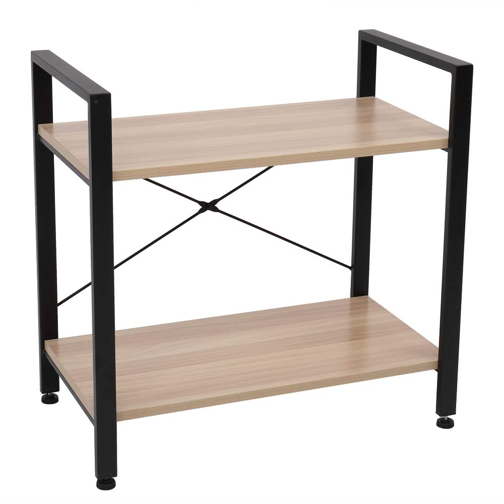 2 Tier Bookcase,Modern Narrow Book Shelf and Book Case - Image 1