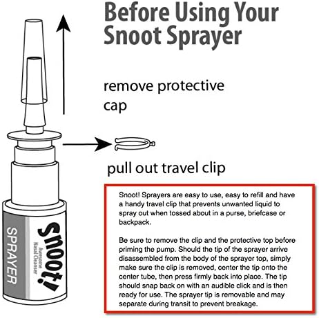 Snoot! 100-Pack 1 oz Nasal Spray Bottle Mist Sprayer - Empty Refillable White Plastic Spray Bottles - Reusable Nose Sprayer for Nasal Medications