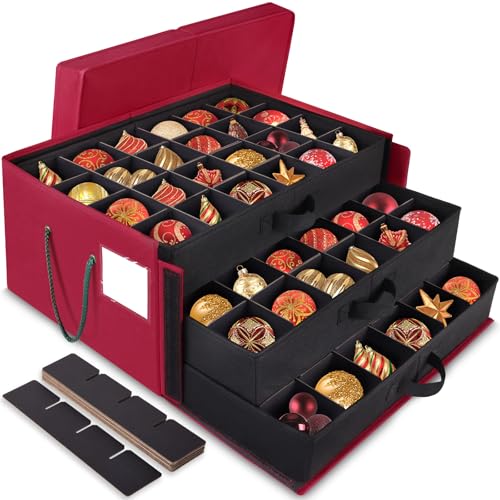 BlessedSeason Christmas Ornament Storage Box，Stackable 3 - Image 2