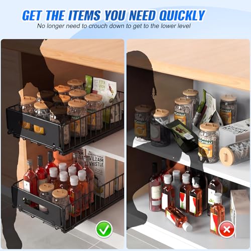 Pull Out Cabinet Organizer, No Drill Slide Out Pantry - Image 6