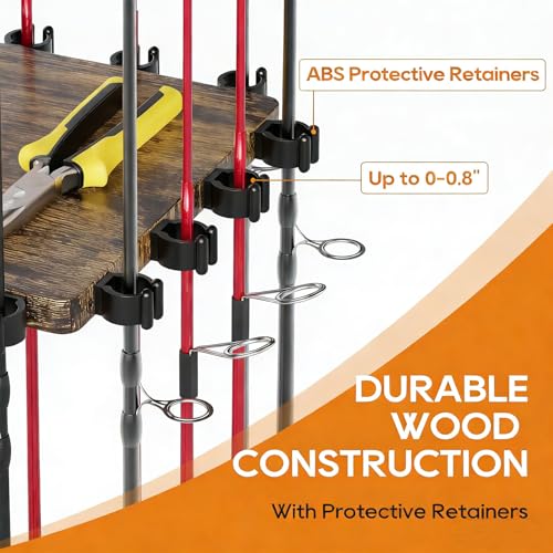 Fishing Rod Holders for Garage 360° Rotating Fishing Pole - Image 4