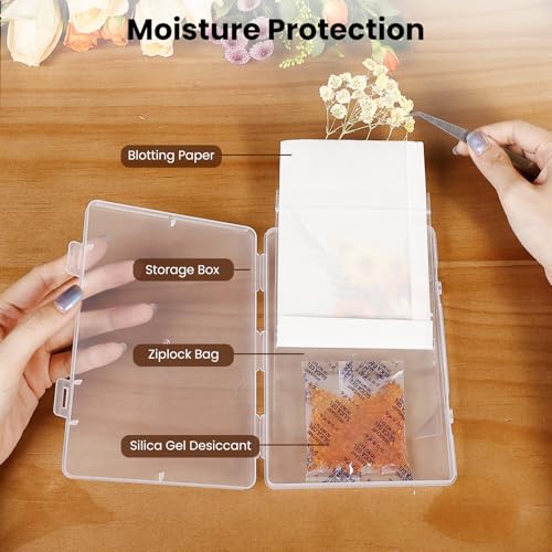 Aboofx 4PCS Dried Flower Storage Set with Blotting Paper - Image 6