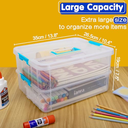 TERGOO 2 Layer Plastic Storage Containers with Lids, Multipurpose - Image 3