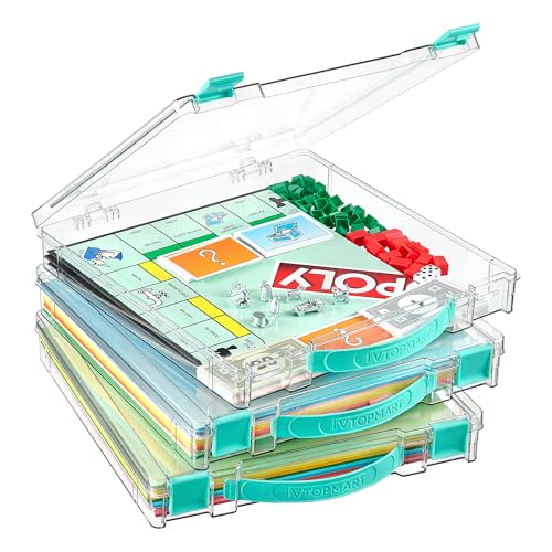 Vtopmart 3 Pack Board Game Storage with Handle | Home Organization - Image 2