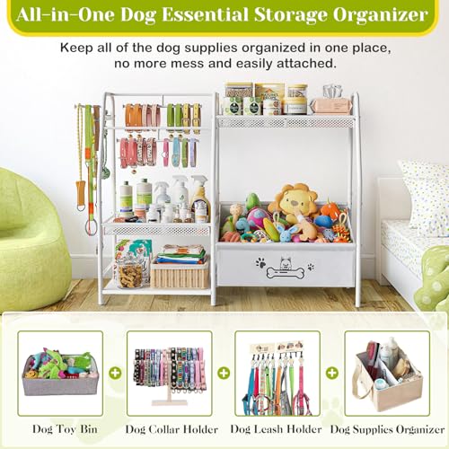 Large Dog Toy Basket with Dog Storage Organizer, Trapezoid - Image 5