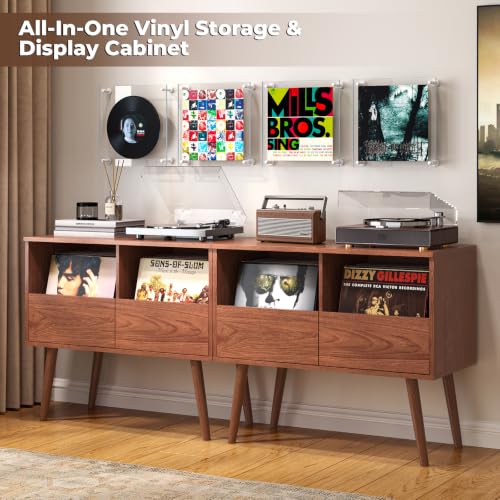 BROTTAR Mid Century Modern Record Player Stand with Vinyl - Image 8