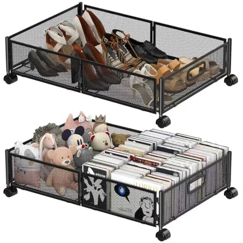 Under Bed Storage Containers,2 Pack Foldable Underbed - Image 2