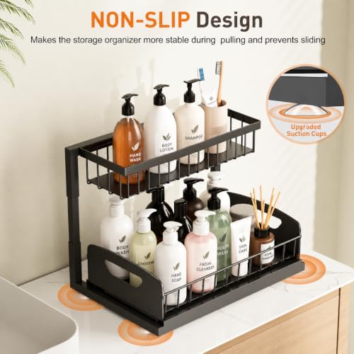 Under Kitchen Sink Organizer, Metal Pull Out Bathroom - Image 7