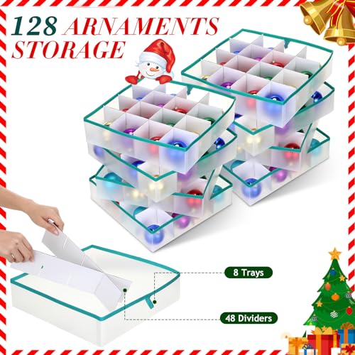 Hosuly 2 Pcs Plastic Christmas Ornaments Storage Box - Image 5