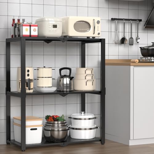 Hastatii 3-Shelf Storage Shelving Unit Metal Rack Heavy-Duty - Image 6