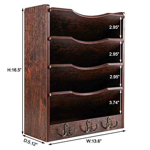 PAG-Mass 5-Tier Wall File Holder Hanging Mail Organizer - Image 4
