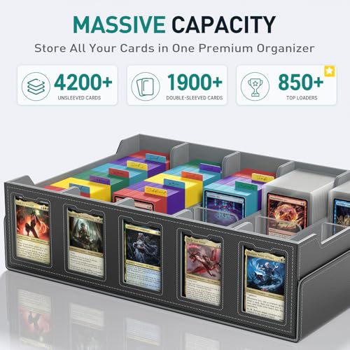 Foluck Trading Card Storage Box with Commander Display - Image 4