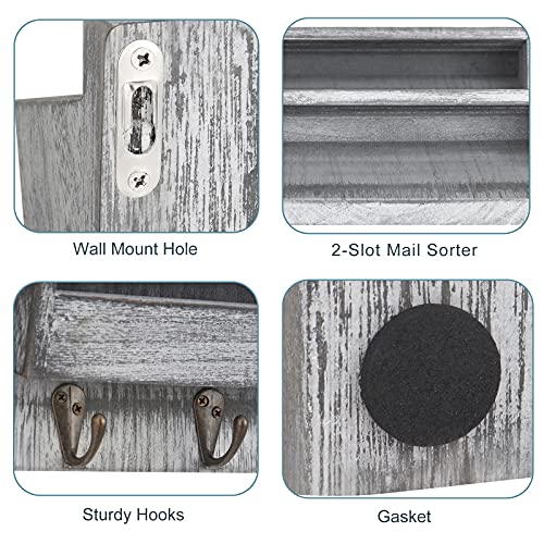 Mail Sorter Wall Mounted, Wooden Mail Holder with 4 | All Products - Image 4