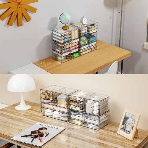 Yieach 2 Pack Acrylic Storage Drawers With 12 - Image 6