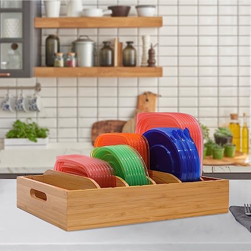 Bamboo Lid Holder Food Container, Kitchen Organizer | All Products - Image 7