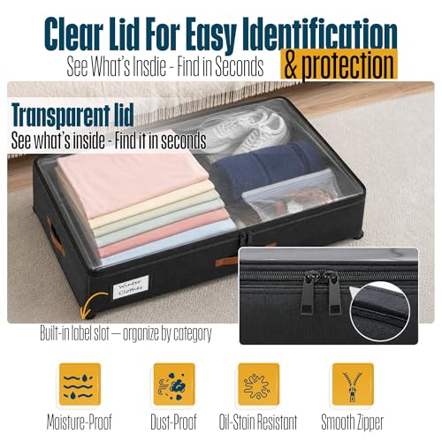 Under Bed Storage Organizer with Wheels, Rolling Under Bed - Image 7