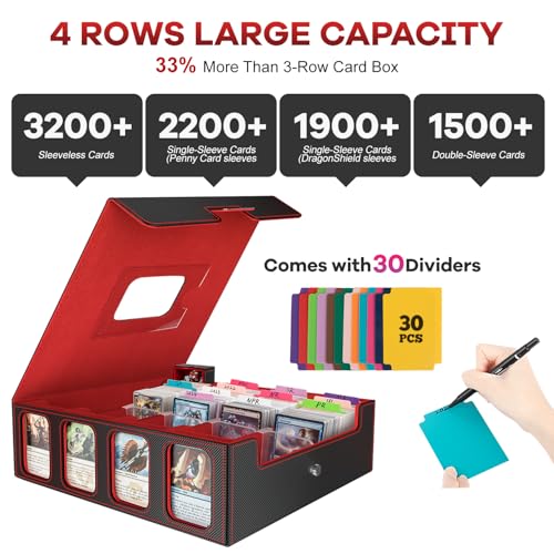 4 Row 3200+ Trading Card Storage with Commander Display - Image 6