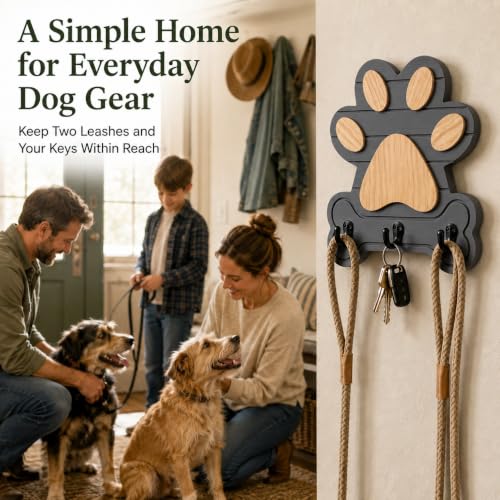 2pcs Dog Leash Holder for Wall, Dog Leash Holder - Image 4