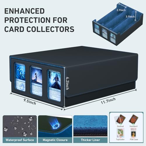 3-Row Trading Card Storage Box, Bulk Cards Case for 2400+ - Image 3