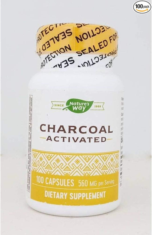 Nature's Way Activated Charcoal Hi Po ( 1x100 Cap)