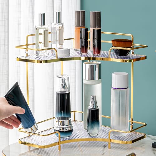 Seoneiro 2 Tier Corner Bathroom Counter Organizer, Cosmetic - Image 7