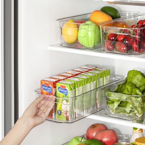 HOOJO Refrigerator Organizers and Storage - 8pcs Clear Plastic - Image 6