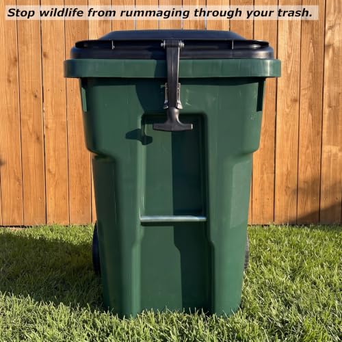Trash Can Lock for Animals Heavy Duty Rubber T Grip Latch - Image 3