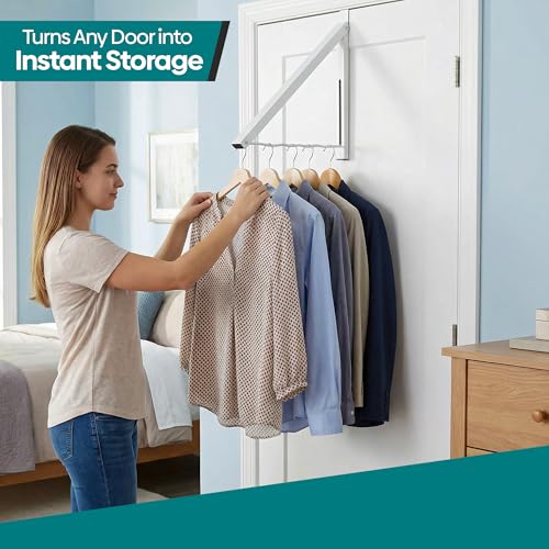 HOLDN’ STORAGE Over The Door Hanger, Single Foldable Rack - Image 3