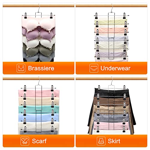 4 Pack Pants-Hangers-Space-Saving, 6 Tier-Closet-Organizer - Image 7