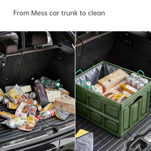Collapsible SUV Trunk Organizer, Green - Image 5
