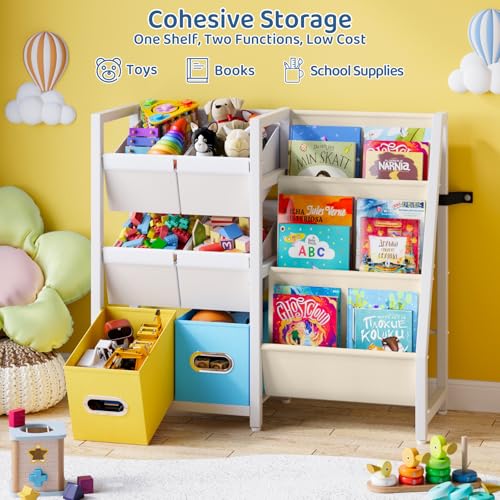 LATIBELL Kids Bookshelf Toy Storage Organizer, Toddler - Image 4