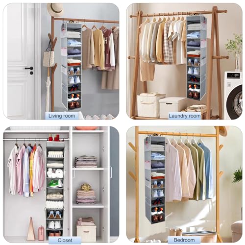 Large-Sized Hanging Shoe Organizer 10-Shelf, Sturdy Hanging - Image 7
