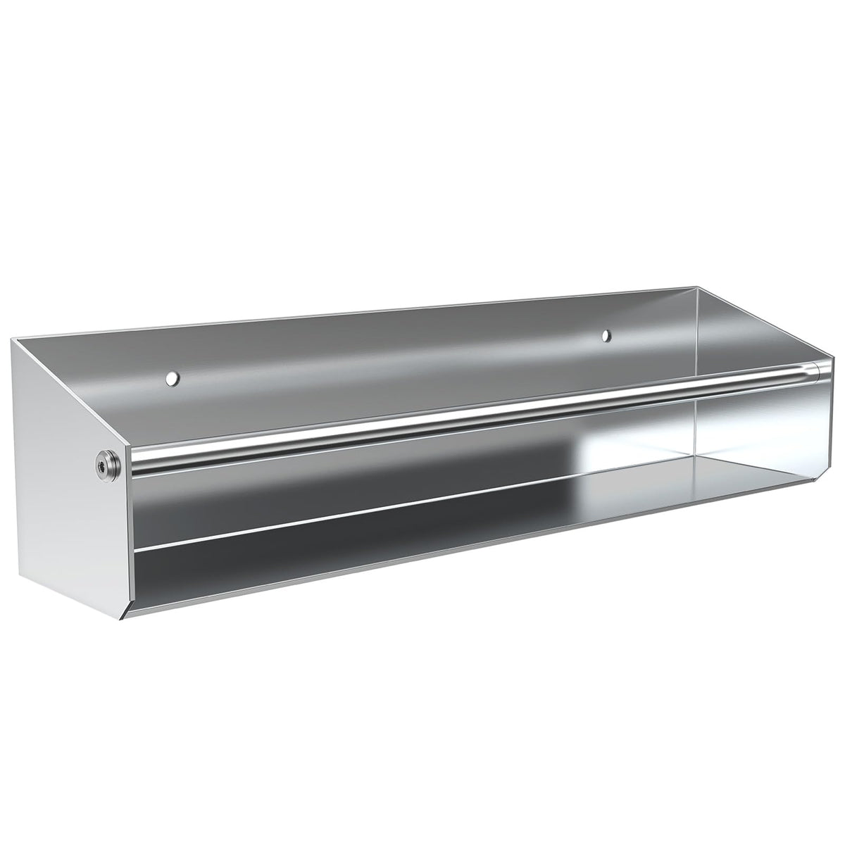 Silver Aluminum Wall Mount Spray Can Storage Rack - Image 1