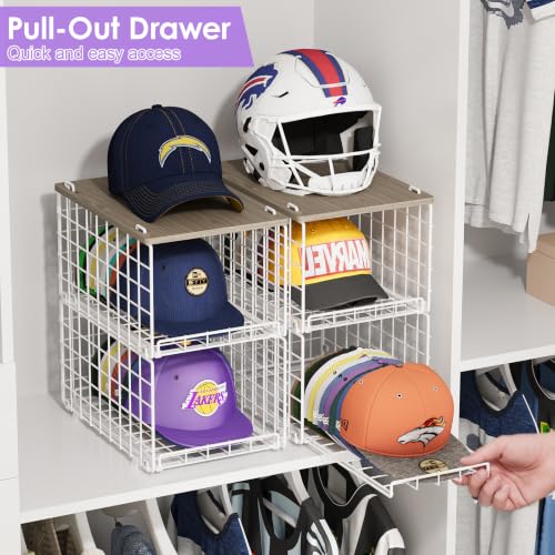 2 Pack Stackable Baseball Caps Organizer Hat Organizer - Image 7