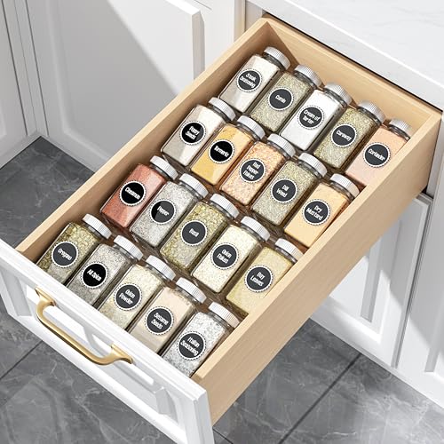 MIUKAA Clear Spice Drawer Organizer, 4 Pcs Seasoning Rack(jar not - Image 2