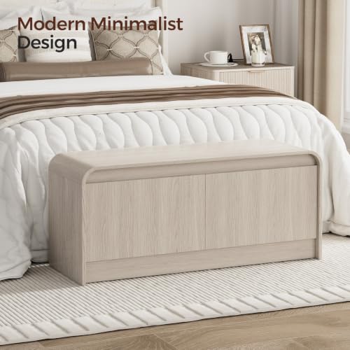 Modern Curved Entryway Shoe Storage Bench - Image 6