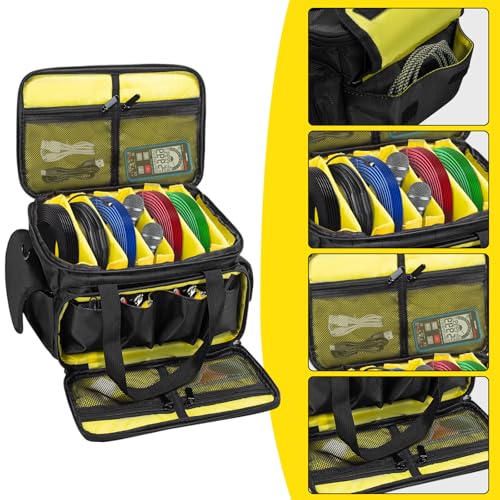 DJ Cable File Bag DJ Cable Organizer Bag Gig Bag with 6 - Image 6
