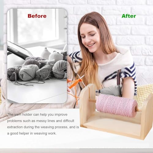 Wooden Yarn Holder, Wooden Spools Holder for Thread Rack - Image 4
