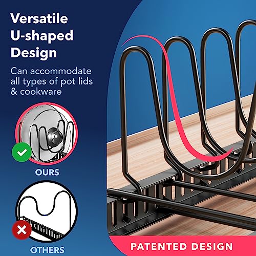 Better Things Home 5.5” Wide 12-Slot Adjustable Pot Lid Organizer - Image 5
