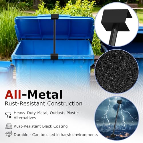 Adjustable 18-30" Trash Can Lid Holder, Hands-Free Dumpster Lid - Image 5