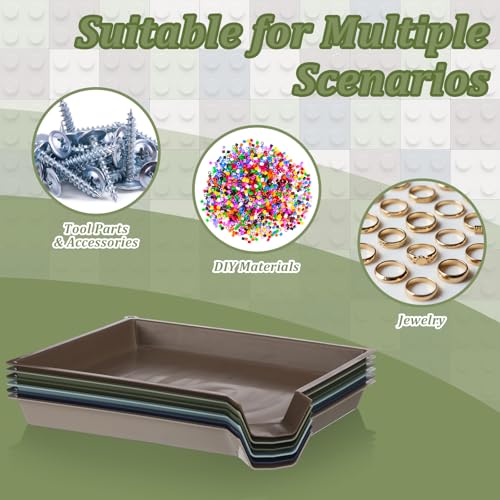 Reallnaive 6 Pcs Plastic Art Sorting Funnel Trays, Earthtone - Image 4