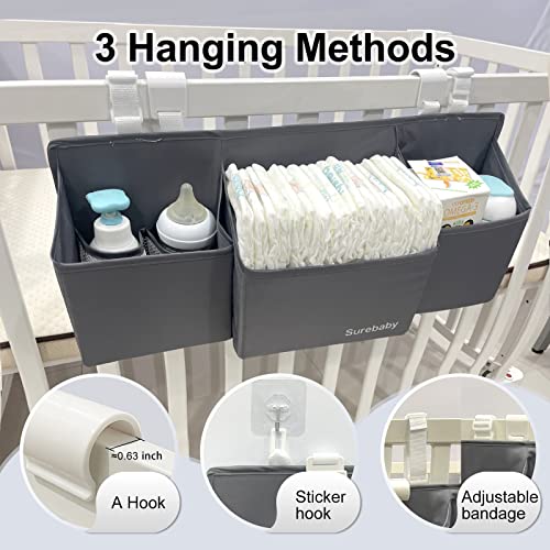 Hanging Baby Diaper Caddy, 3-in-1 Diaper Caddy Organizer - Image 4