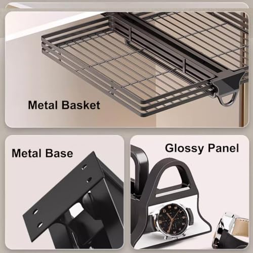 Pull Out Closet Rod with Basket, Closet Clothes Hanger Rail - Image 4