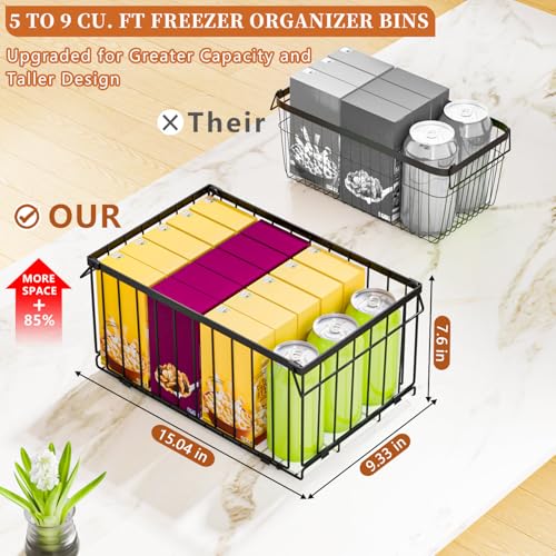Large Freezer Organizer Bins for 5 to 9 Cu.Ft,Quick - Image 3