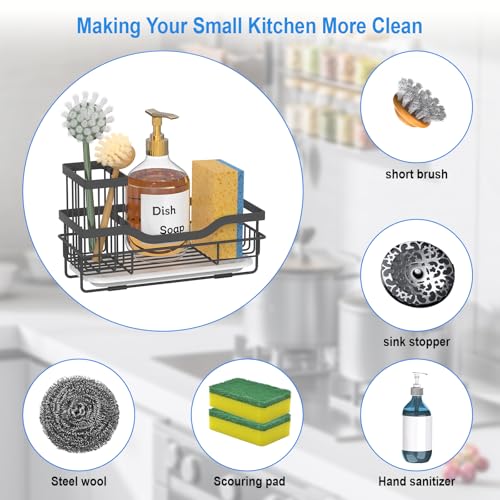 Sponge Holder for Kitchen Caddy Sink Organizer, Multifunctional - Image 3