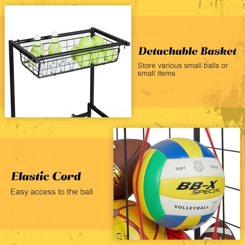 Sports Equipment Organizer, Small Garage Ball Storage Rack - Image 5
