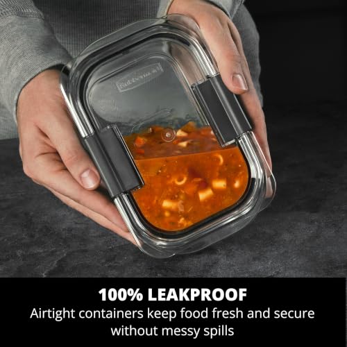 Rubbermaid Brilliance Glass Food Storage Containers, 3.2 Cup - Image 4