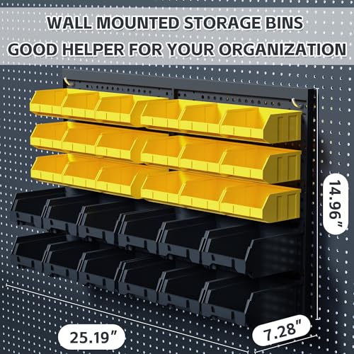 KJE 30PCS Wall Mounted Storage Bins, Plastic Tool | Home Organization - Image 4